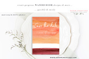 Orange Pink Fall Watercolor Flowers, an Illustration by Essem Creatives (Thumbnail 11 of 12)
