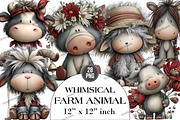 Whimsical Farm Animal Clipart, an Illustration by DreamArtGraphic (Thumbnail 1 of 4)