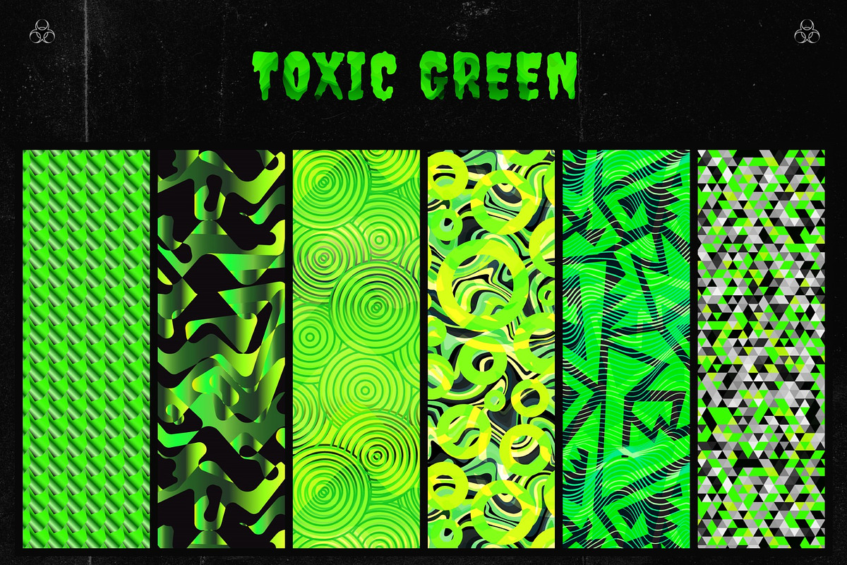Toxic green seamless patterns pack, a Pattern Graphic by Gudiny (Photo 7 of 8)