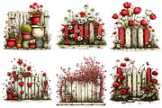 Whimsical Spring Fence Clipart, an Illustration by Craft Nest (Thumbnail 11 of 12)