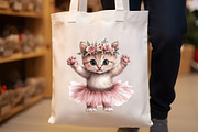 Pink Cat Ballerina Clipart, an Illustration by Rose Art (Thumbnail 8 of 8)