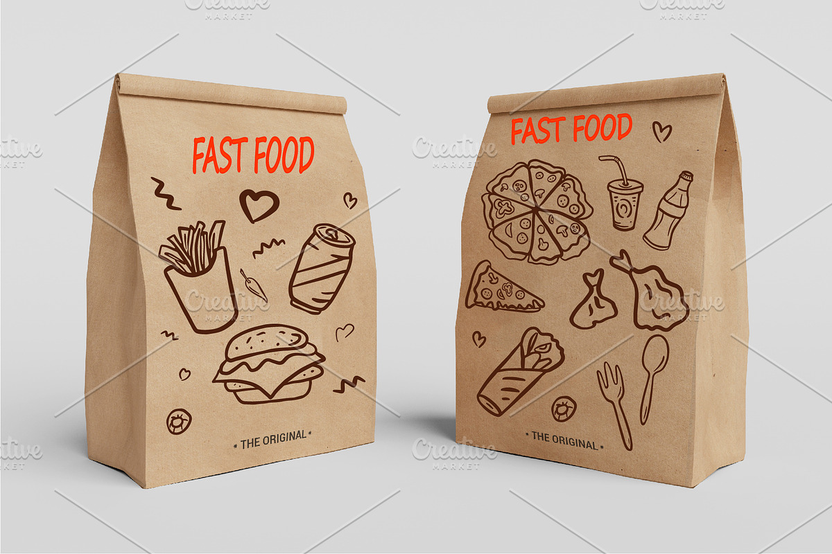 Fast food collection, a Food Illustration by IPVector (Photo 3 of 5)