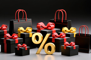 Black Friday Sale Gifts, Shopping Ba, a Business Photo by Rafoz