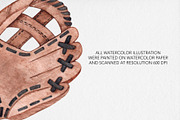 Watercolor Baseball Clipart, an Illustration by MilanaDesignShop (Thumbnail 4 of 4)