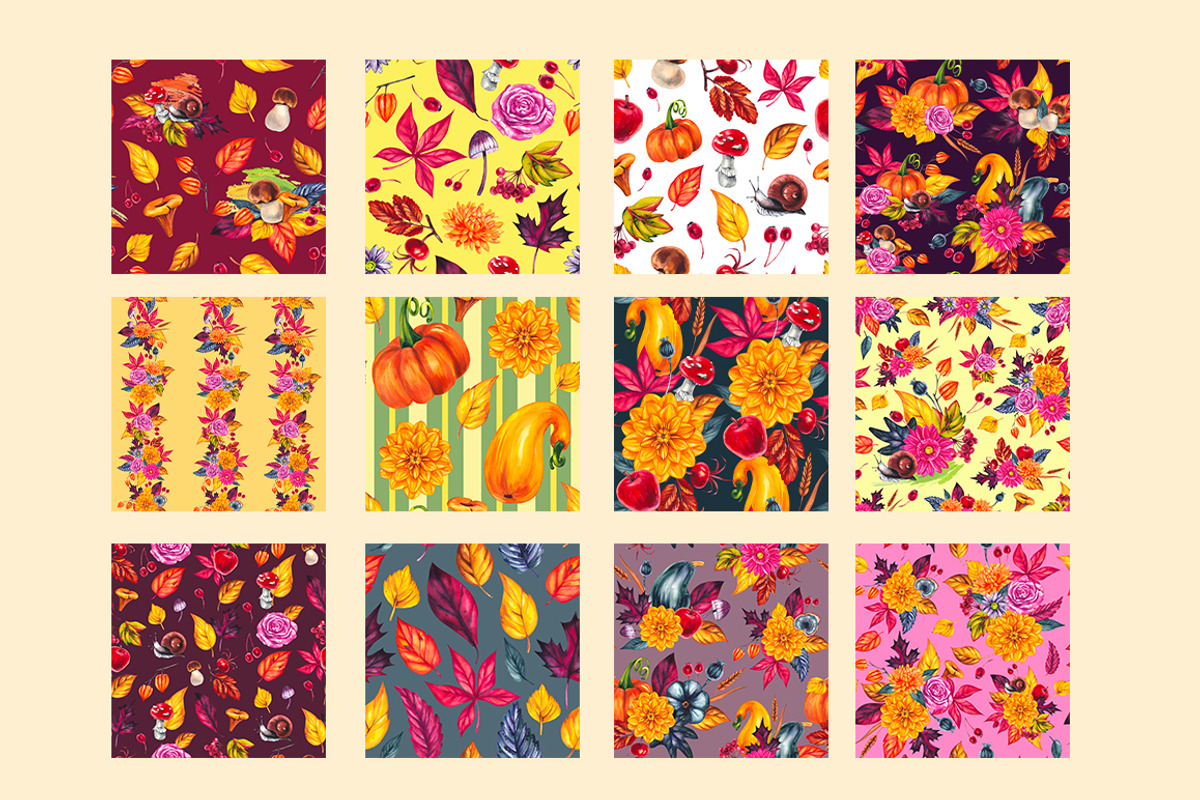Autumn Poem Watercolor Fall clipart, a Seasonal Illustration by SashaKondr (Photo 13 of 15)