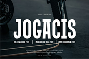 Jogacis - Creative Logo Font, a Sans Serif Font by Iqsiart Studio (Thumbnail 1 of 8)