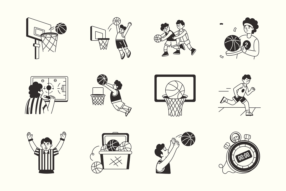 Basketball Illustration, an Outline Icon by Vectors Market (Photo 5 of 8)