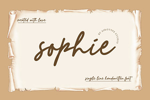 Sophie | Handwritten Font, a Handwritten Font by Airotype