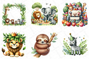 Safari Watercolor Jungle Animals, an Illustration by DreamPrint404 (Thumbnail 4 of 6)