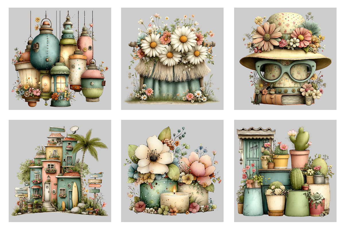 Whimsical Summer Boho Home Decor, an Illustration by Black Bird Studio (Photo 3 of 5)