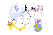 10 World Suicide Prevention Day, a Person Illustration by denayunebgt (Thumbnail 4 of 4)