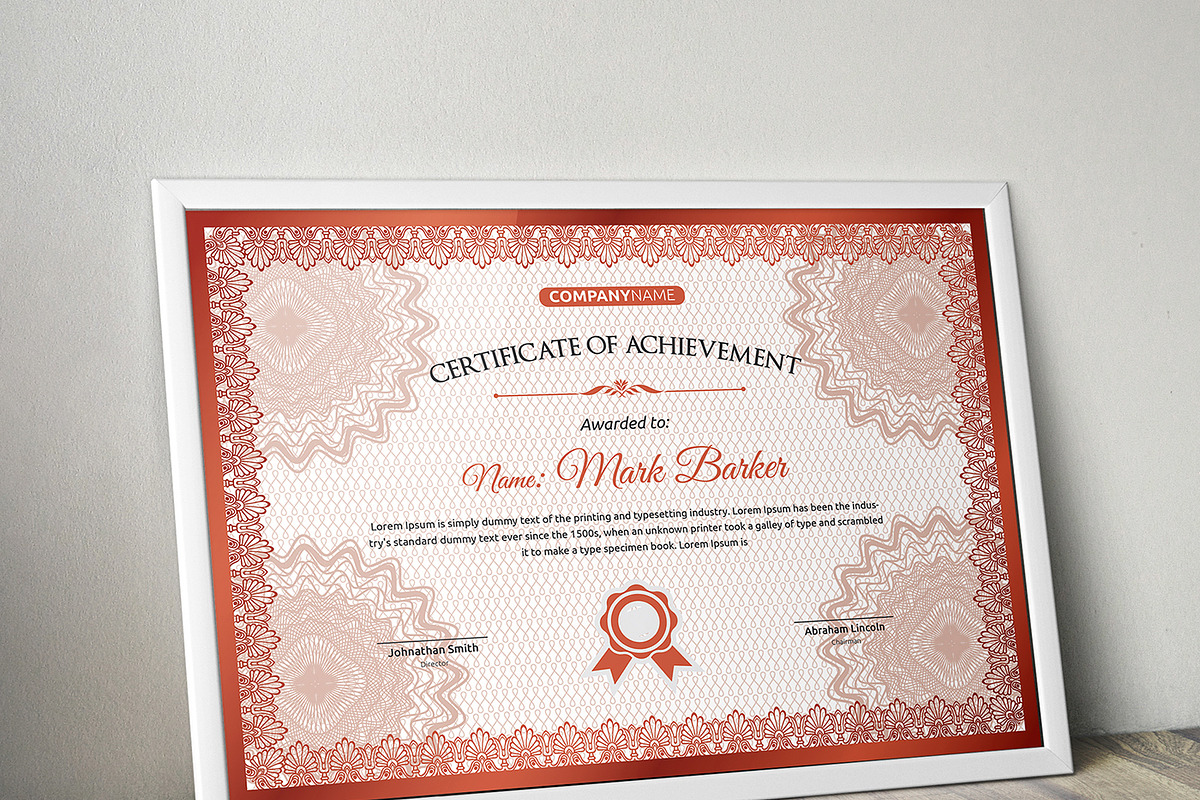 Certificate Word | PSD | AI, a Stationery Template by Curve Design (Photo 3 of 3)