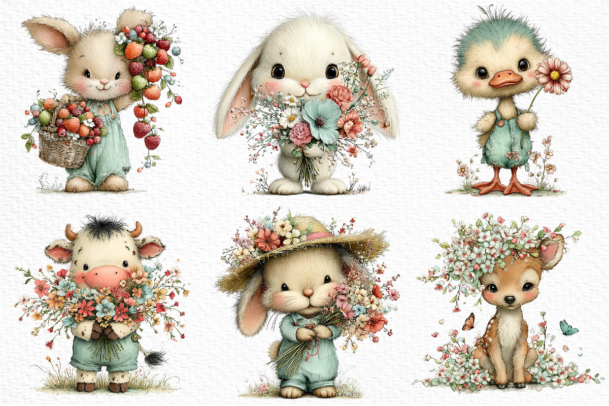 Whimsical Summer Baby Animals Clipar, an Illustration by Craft Nest (Photo 4 of 12)