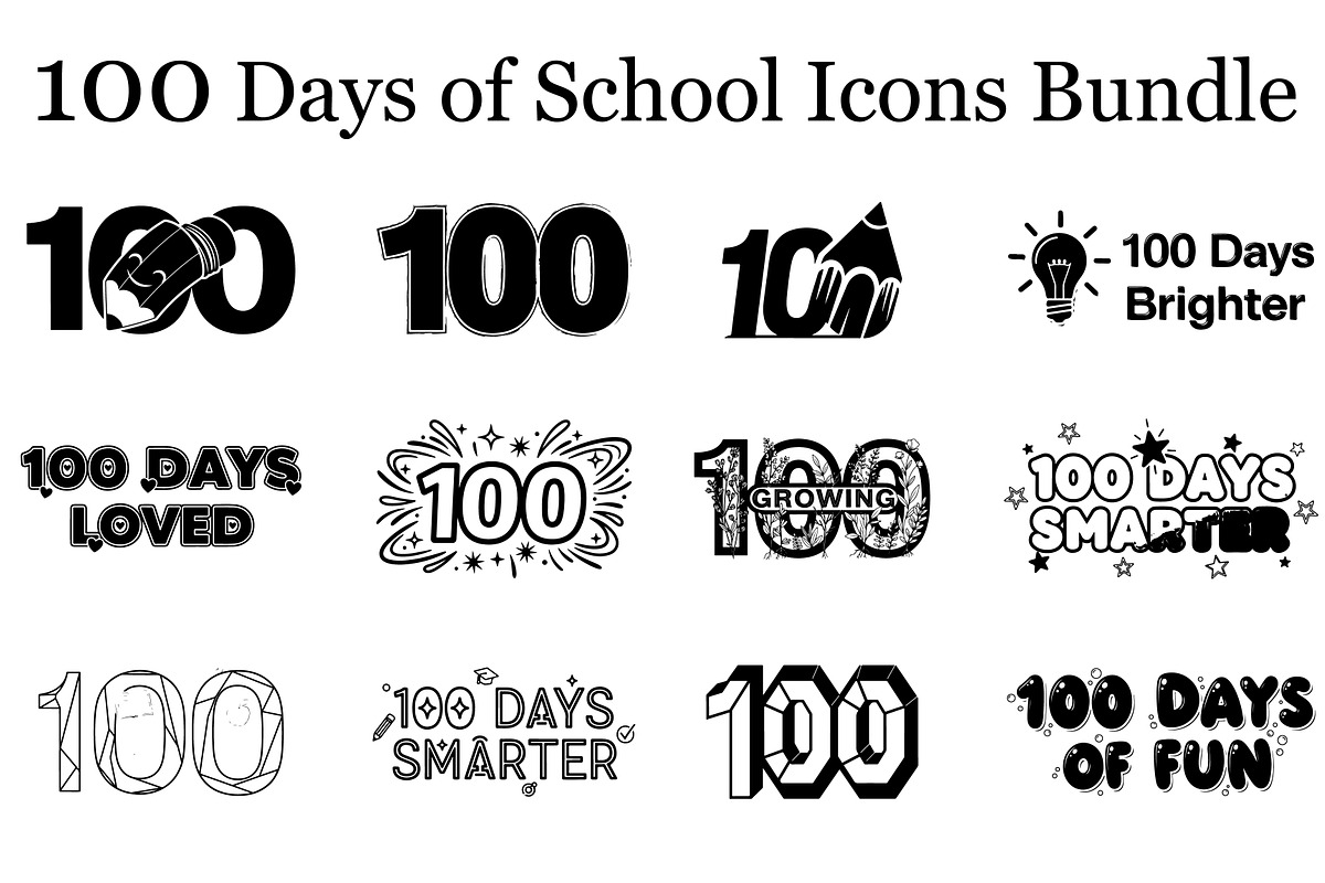 100 Days Classroom Elements, an Illustration by Artivon (Photo 1 of 13)