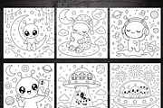79 Printable Alien Coloring Pages, a Brochure Template by LA Design (Thumbnail 2 of 10)