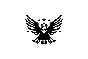 Eagle with Stars Illustration Icon, a Branding & Logo Template by Vectorium Studio