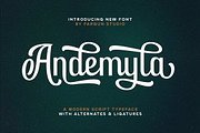 Andemyla Script, a Script Font by Fargun Studio (Thumbnail 1 of 20)