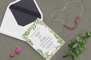 Greenery Wedding Invitation Template, an Invitation Template by Cyrah's Collection (Thumbnail 4 of 4)