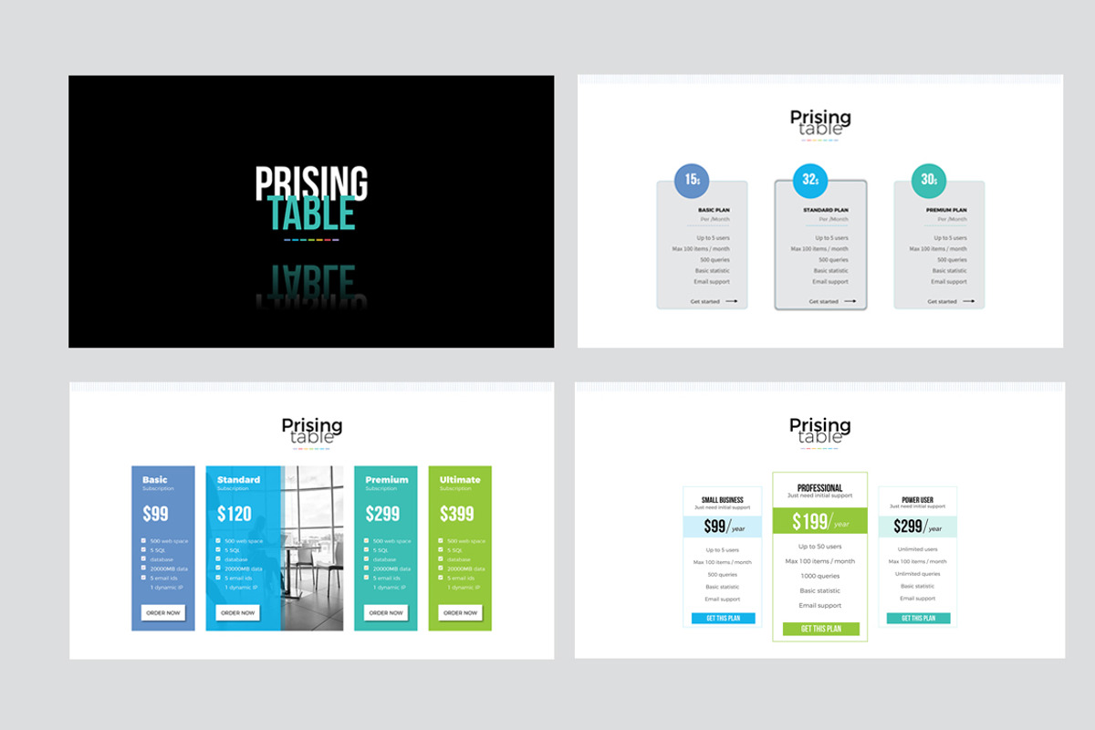 Pricing Table Keynote Template, a Presentation Template by ZAAS (Photo 2 of 5)