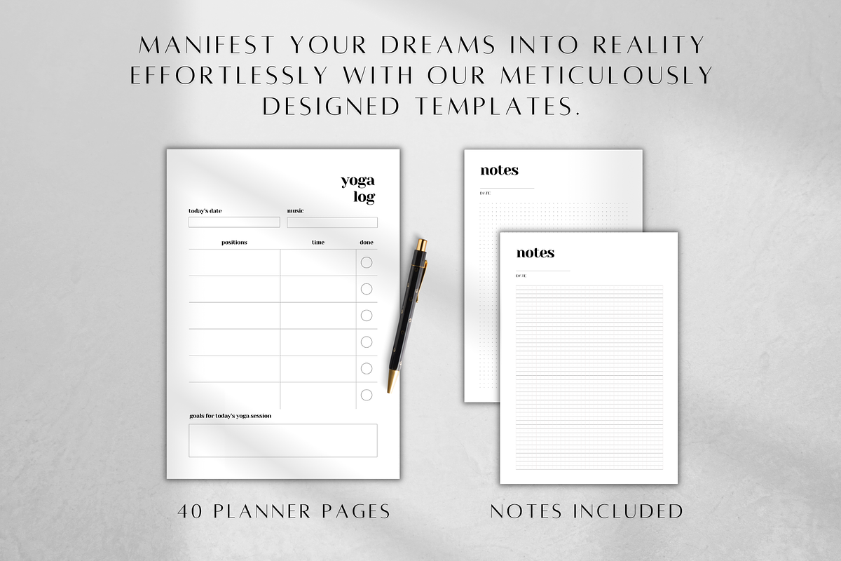Printable Yoga Journal & Practices, a Stationery Template by BRANDcontent (Photo 3 of 6)