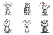 Whimsical Christmas Teddy Bear Clipa, an Illustration by designcity5 (Thumbnail 5 of 5)