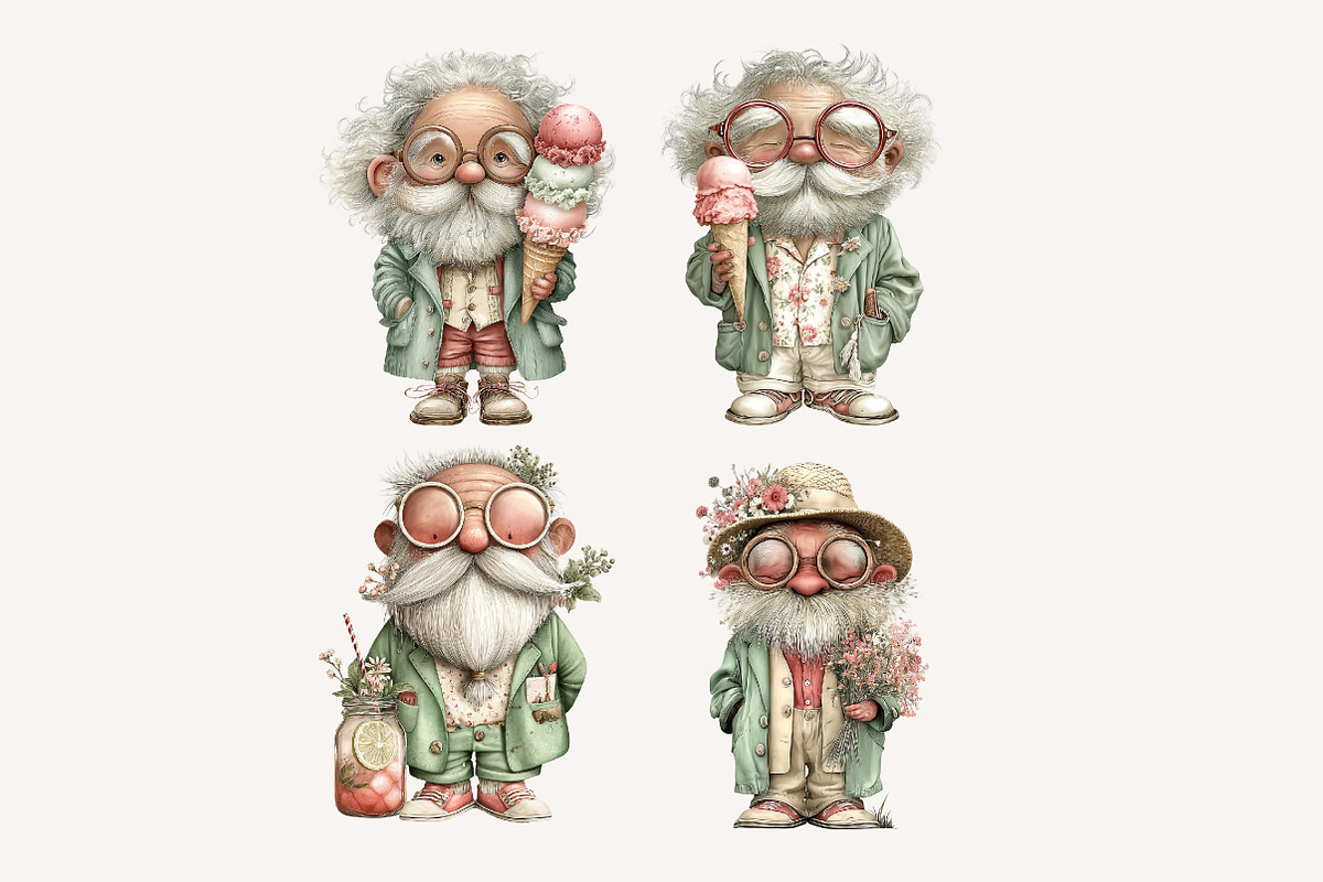 Whimsical summer grandpa clipart, an Illustration by Designworld (Photo 4 of 4)