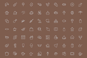 300 Food Line Icons