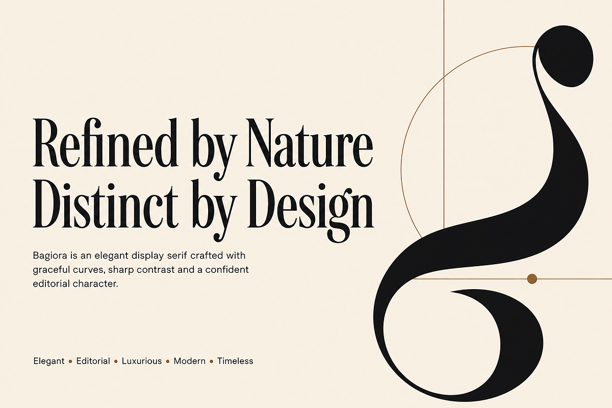 Bagiora – Elegant Display Serif Font, a Serif Font by Wow Magic (Photo 3 of 6)