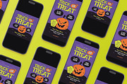 Purple Trick or Treat Flyer Set, a Flyer Template by Aiyari Graphic (Thumbnail 2 of 3)
