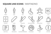 Square line icons, an Outline Icon by Howcolour (Thumbnail 10 of 85)