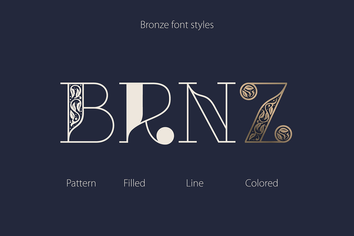 Bronze font preview 2
