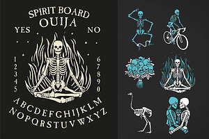 Skeletons` Logos Collection #3, an Illustration by Moloko88