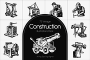Vintage Construction Art Set, an Object Illustration by Prosymbols (Thumbnail 1 of 8)