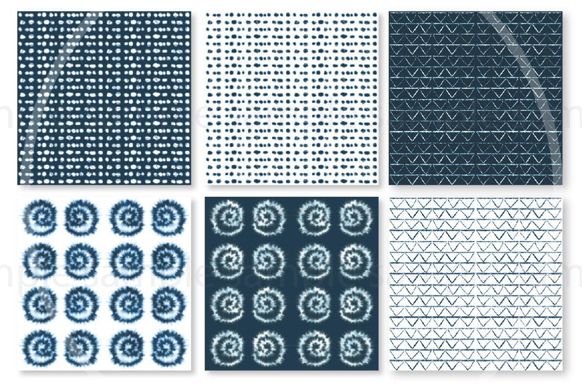 Shabori Inspired Tie Dye Digi Paper, a Pattern Graphic by Paper Tree ...