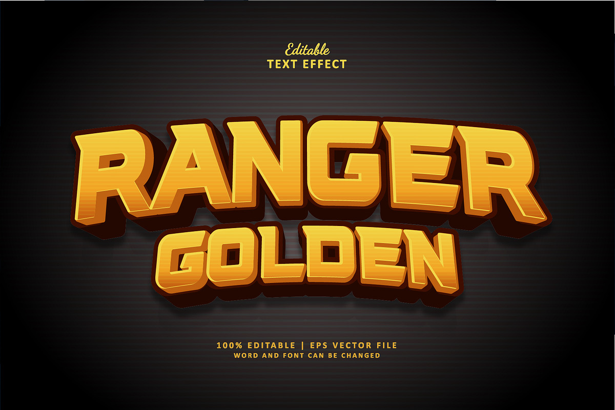 Text Effect Ranger Golden, a Layer Style Add-On by Navy Graphic (Photo 1 of 2)