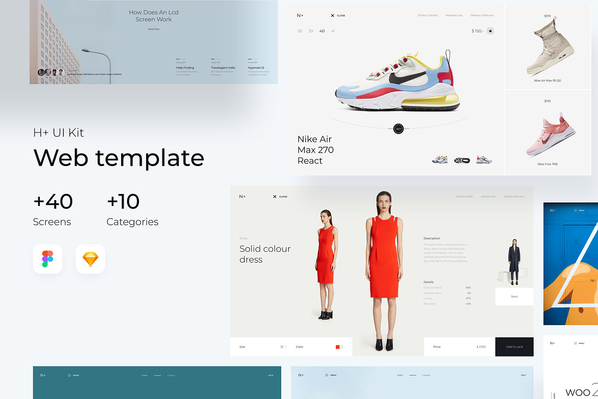 H+ UI Kit, an UI Kit Template by gateprofile (Photo 1 of 11)