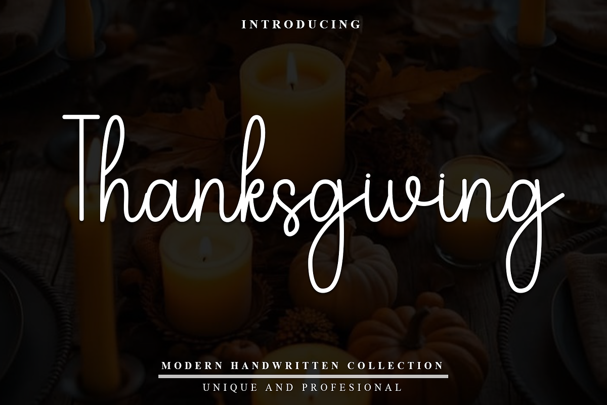 Thanksgiving, a Handwritten Font by InermediaSTUDIO (Photo 1 of 8)
