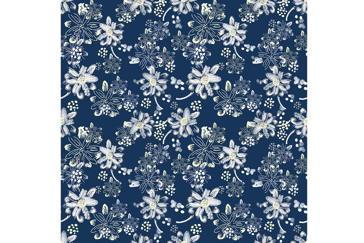 Artistic Daisy Floral Seamless, a Pattern Graphic by Sharon Schwalbe (Photo 6 of 6)