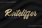 Ratcliffer - Modern Script Font, a Script Font by Alpaprana (Thumbnail 1 of 12)