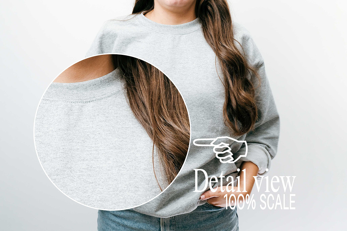 Sport Grey Gildan 18000 Mockup x3, a Hoody Mockup by Uncommon Mockups (Photo 4 of 7)