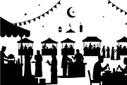 50 Ramadan Iftar Silhouette Bundle, an Illustration by Gfx_Store (Thumbnail 31 of 49)