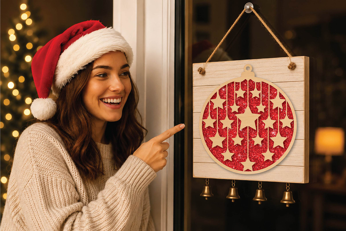 Hanging Stars Christmas Ornament SVG, an Object Graphic by DreamPrint404 (Photo 4 of 4)