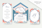 Wedding suite - Dusty blue & rosy, an Invitation Template by Alewiena (Thumbnail 3 of 5)