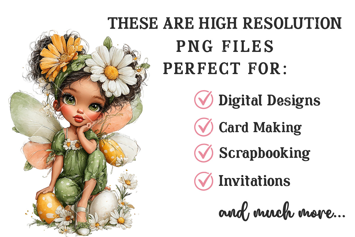 Whimsical Easter Fairy Clipart, an Illustration by OK Design (Photo 5 of 6)