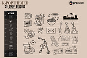 Procreate K-pop stamp brushes, a Brush Add-On by PDknyStudio (Thumbnail 2 of 3)
