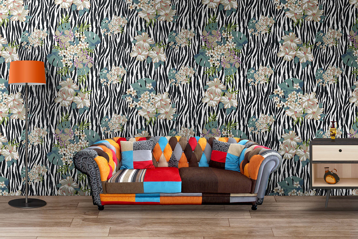 Abstract Zebra Stripe Flowers, a Pattern Graphic by AAN Seamless Shop (Photo 4 of 4)