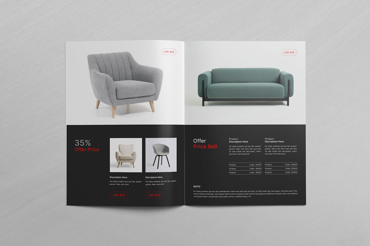 Product Catalog Template, a Brochure Template by KreateTribe (Photo 3 of 11)