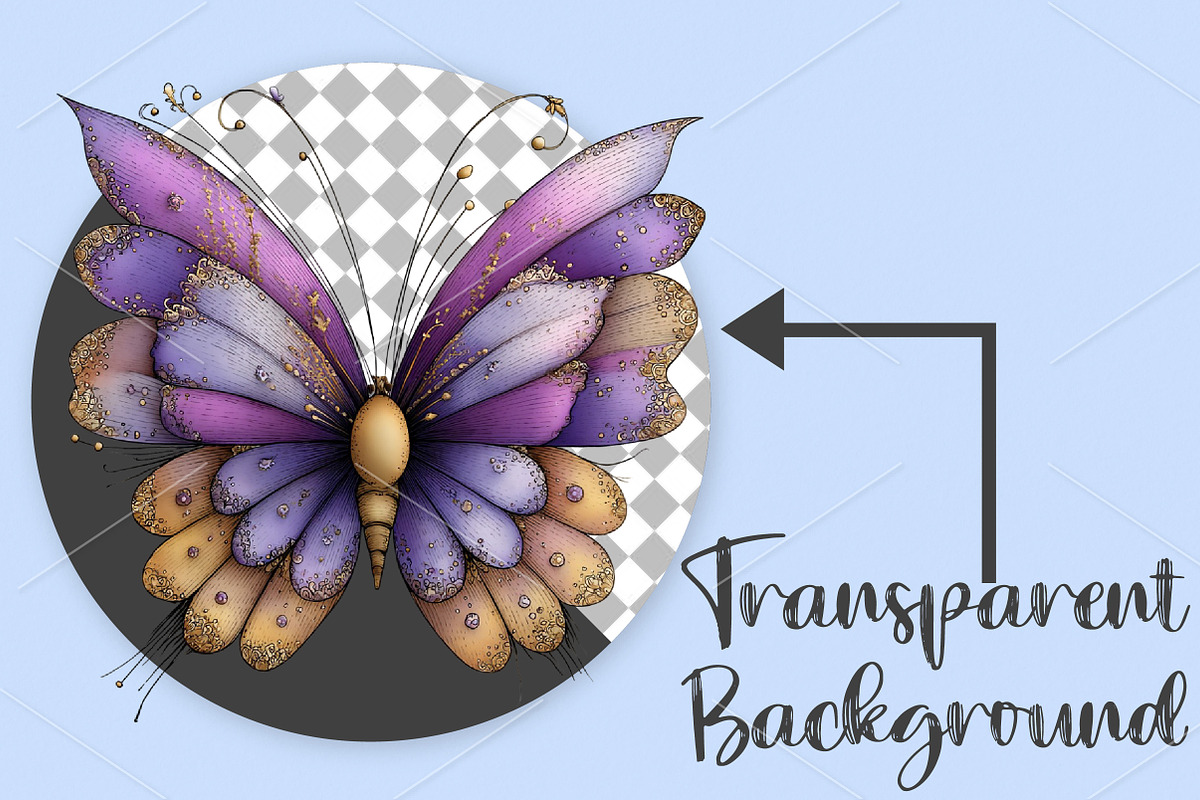 Whimsical Spring Butterfly Clipart, a Seasonal Illustration by Canvas Craft (Photo 2 of 7)