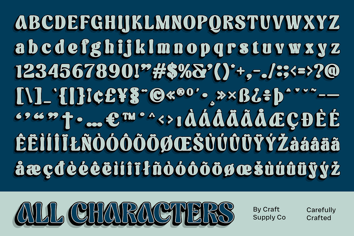 Askey Rounded 3D, a Serif Font by Craft Supply Co. (Photo 8 of 8)