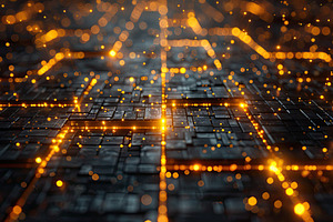 Energy background with glowing gold, a Photo by LOGOCREATIVE
